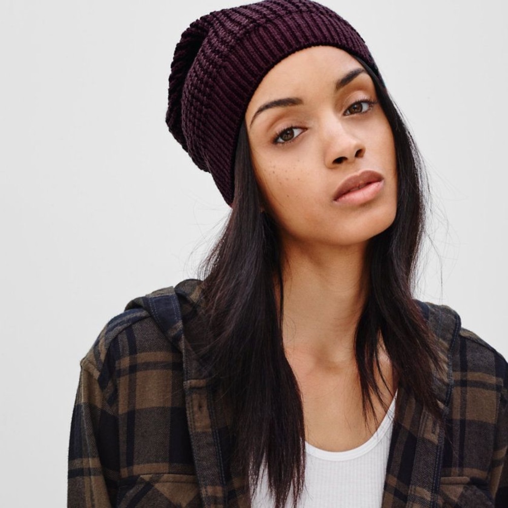 Main Character Burgundy Knit Hat